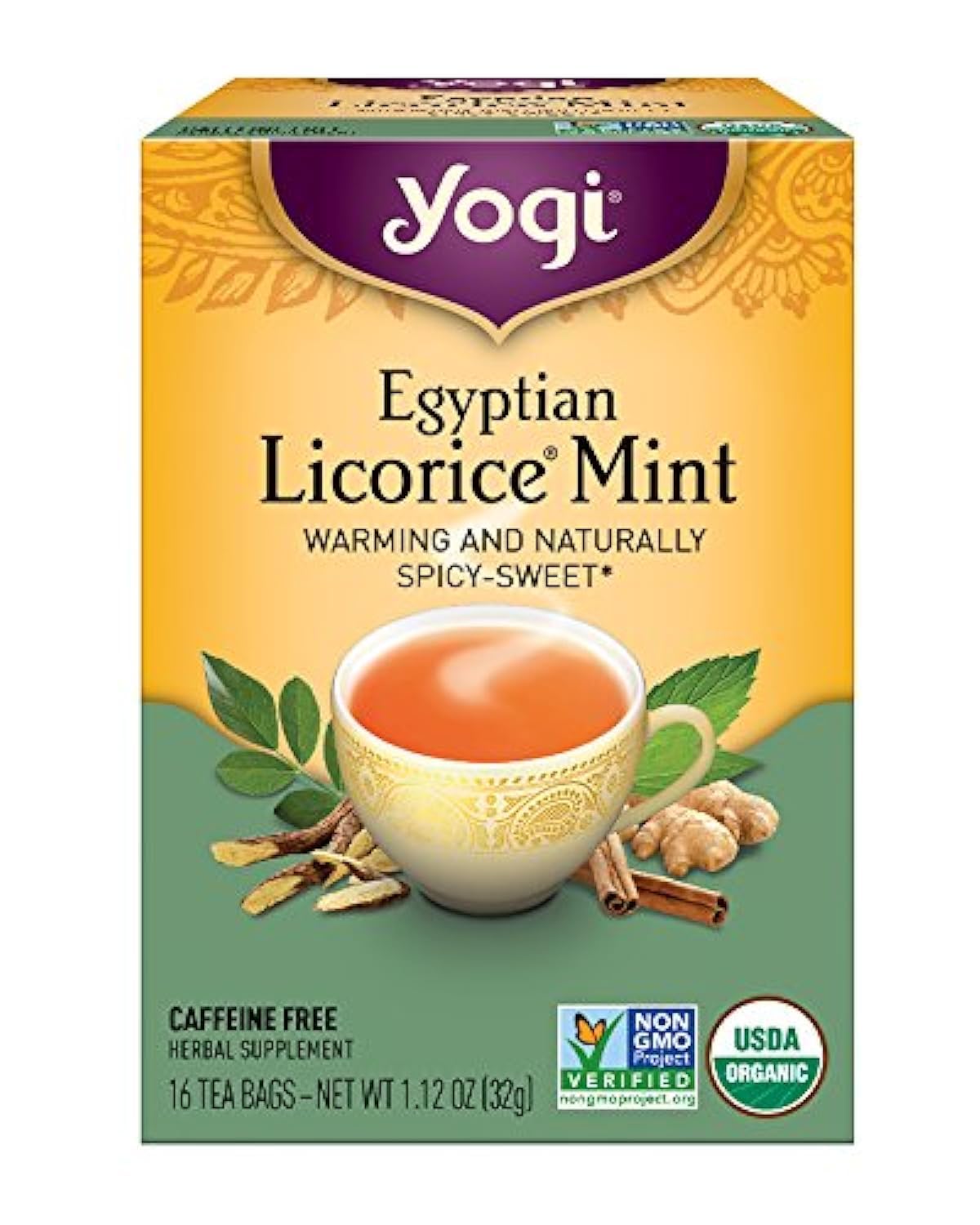 Yogi Tea Egyptian Licorice Mint 16 Count